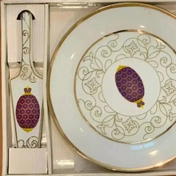 Formalities Imperial Egg Cake Plate & Server NWT - Picture 7 of 12